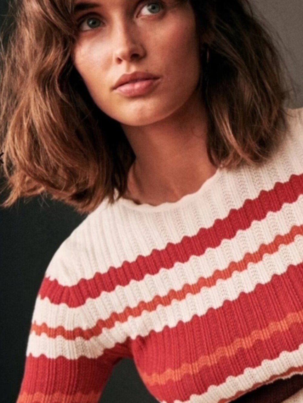 Sezane Ribbed Crewneck Sweater